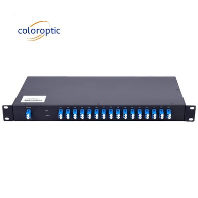 24채널 DWDM 수동 광학 멀티플렉서 / 디멀티플렉서 1RU 랙