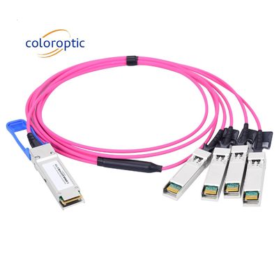 브레이크오웃 AOC 액티브 광 케이블 100G QSFP28 ~ 4 SFP28 25G 낮은 전력 소비