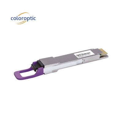 QSFP112-DD DOM MPO SMF 광 수신기 모듈 1310nm 400G 이더넷