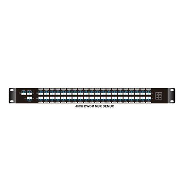 듀얼 파이버 WDM 40CH C21-C60 패시브 Dwdm Mux Demux 1310nm 포트