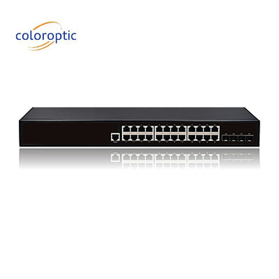 레이어 2 지능형 POE 이더넷 스위치 24 포트 10/100/1000M 4GE SFP 포트