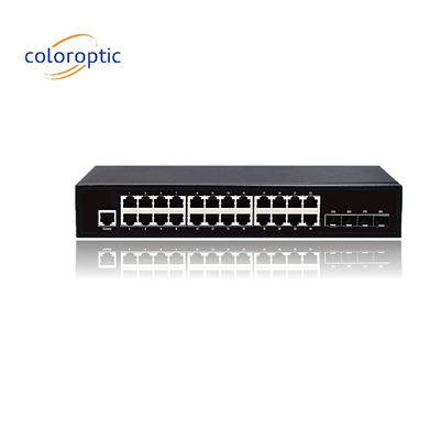 3 계층 24 포트 코어 네트워크 스위치 10/100/1000M 4*GE SFP 이더넷 업링크