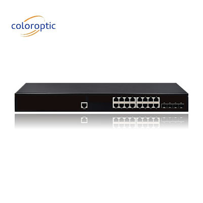 IEEE802.3 레이어 2 POE 스위치 16 4GE SFP 포트 10/100/1000M 1 콘솔 자동 MDI/MDIX