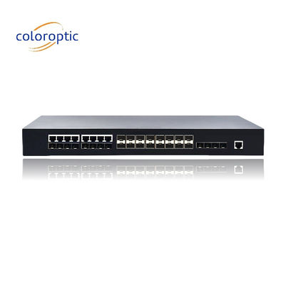 2 레이어 포 스위치 16 SFP 8 COMBO 4 10GE 포트가 와이어 속도 전환을 지원합니다