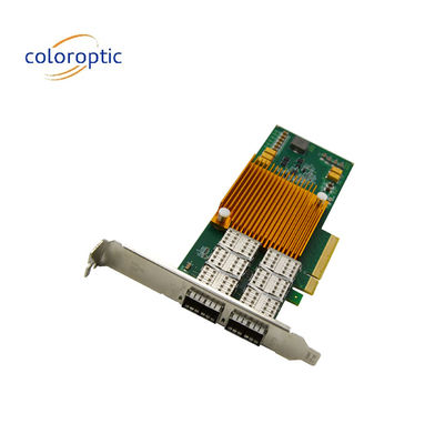 듀얼 포트 PCI 네트워크 카드 25G 광학 NIC 호스트 버스 어댑터 PCI 익스프레스 2.0