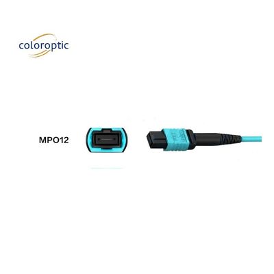 섬유 G652D OM3 MPO 패치 케이블 1m 길이 비즈니스 필요