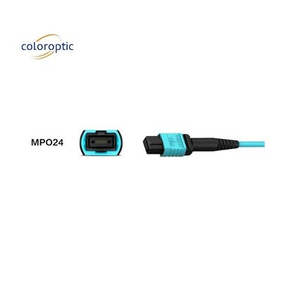 12 코어 MPO 패치 코드 섬유 모드 OM3 G652D 내구성 1000배 이상