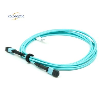 섬유 G652D OM3 MPO 패치 케이블 1m 길이 비즈니스 필요