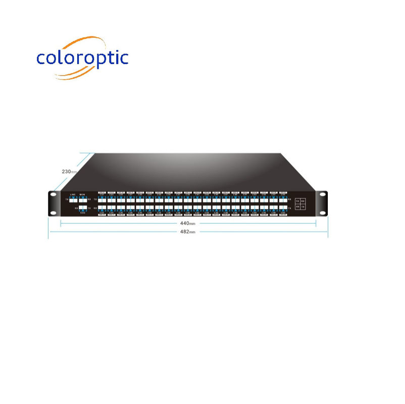 듀얼 파이버 WDM 40CH C21-C60 패시브 Dwdm Mux Demux 1310nm 포트