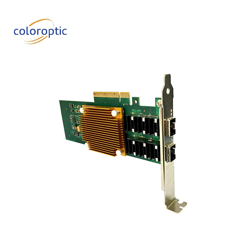듀얼 포트 PCI 네트워크 카드 25G 광학 NIC 호스트 버스 어댑터 PCI 익스프레스 2.0
