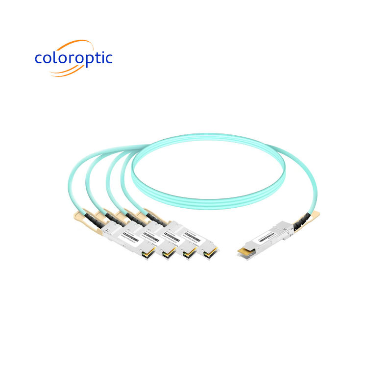 알루미늄 합금 AOC DAC 케이블 40G QSFP+에서 4 x10G SFP+ 에 이더넷 링크