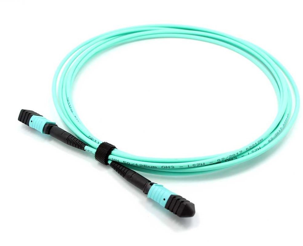 AI 네트워크에서 400g Qsfp-Dd 모듈을 위한 멀티모드 16섬유 Mpo 트렁크 케이블